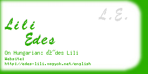 lili edes business card